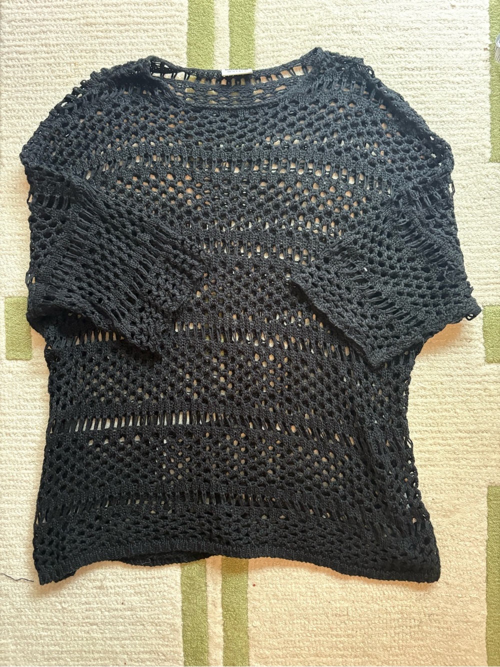 ASOS Black Open Knit Top